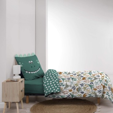 Housse de couette - 140 x 200 cm + taie - Dinosaure