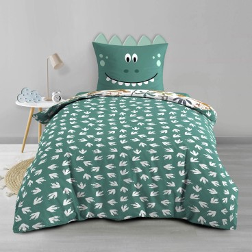 Housse de couette - 140 x 200 cm + taie - Dinosaure