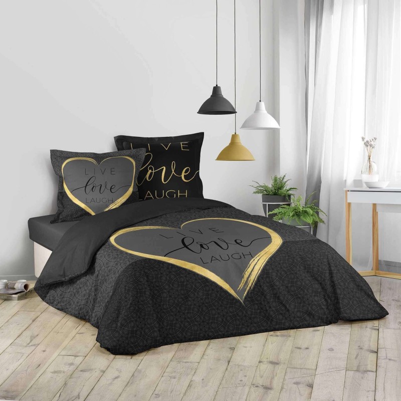 Housse de couette - 200 x 200 cm + taies - Love