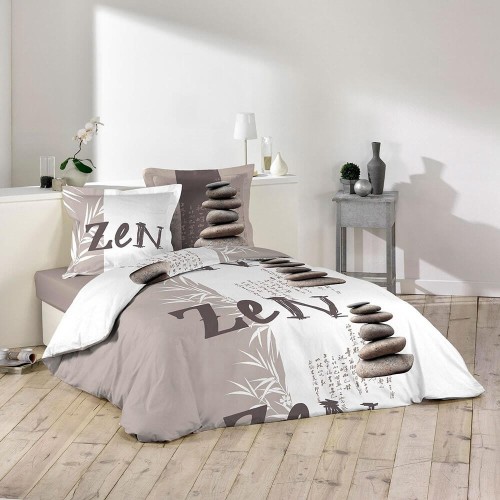 Housse de couette - 220 x 240 cm + taies - Galets zen