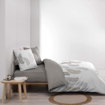 Housse de couette - 220x240 cm + taies - 57 fils - Feuillage