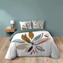 Housse de couette - 220x240 cm + taies - Dessin floral