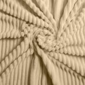 Housse de couette - 220x240 cm + taies - Flanelle en relief couleur sable