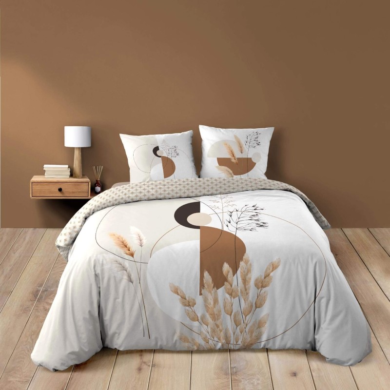 Housse de couette - 220x240 cm + taies - Graphique floral
