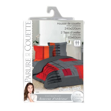Housse de couette - 240 x 220 cm + taies - Teintes automnales