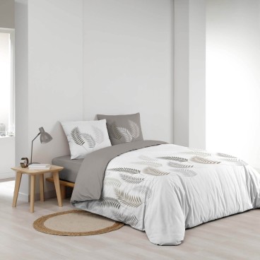 Housse de couette - 260x240 cm + taies - 57 fils - Feuillage
