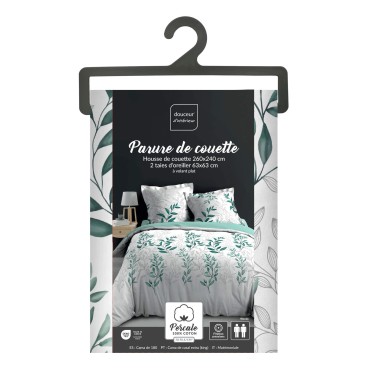 Housse de couette - 260x240 cm + taies - Motifs floraux