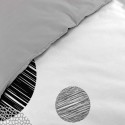 Housse de couette 140x200 cm + taies - Ronds Noir et Blanc