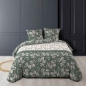 Housse de couette 220x240 cm + taies - Feuillage vert kaki Housse de couette 220x240 cm + taies - Feuillage vert kaki