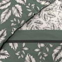 Housse de couette 220x240 cm + taies - Feuillage vert kaki Housse de couette 220x240 cm + taies - Feuillage vert kaki
