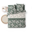 Housse de couette 220x240 cm + taies - Feuillage vert kaki Housse de couette 220x240 cm + taies - Feuillage vert kaki