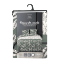 Housse de couette 220x240 cm + taies - Feuillage vert kaki Housse de couette 220x240 cm + taies - Feuillage vert kaki