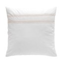 Housse de couette 220x240 cm + taies - Fils teints brodés blanche et naturel Housse de couette 220x240 cm + taies - Fils teints brodés blanche et naturel