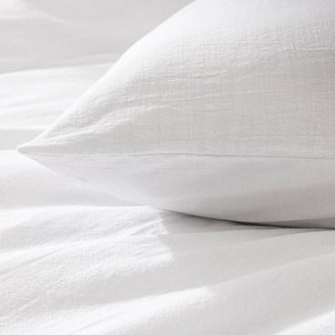 Housse de couette 220x240 cm + taies - Fils teints lavés - uni