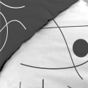 Housse de couette 220x240 cm + taies - Imprimé graphique Noir et Blanc