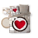 Housse de couette 220x240 cm + taies - Love mountain Housse de couette 220x240 cm + taies - Love mountain