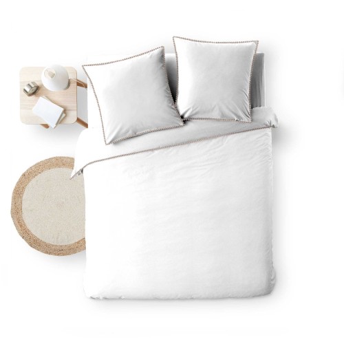 Housse de couette 220x240 cm + uni blanche
