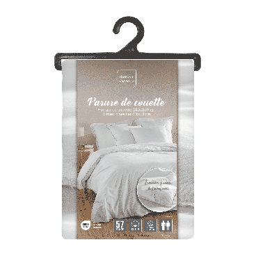 Housse de couette 220x240 cm + uni blanche