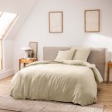 Housse de couette 260x240 cm + taies - Fils teints lavés - uni