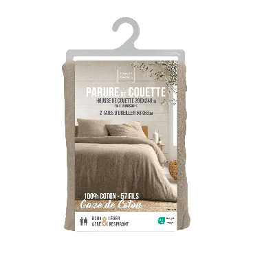 Housse de couette Gaze de Coton - 260 x 240 cm