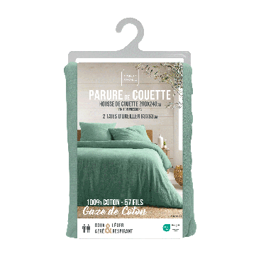 Housse de couette Gaze de Coton - 260 x 240 cm