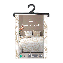 Housse de couette réversible - 220x240 cm + taies - Nature blanc et beige