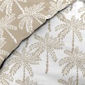 Housse de couette réversible - 220x240 cm + taies - Palmiers blancs et beiges