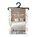 Housse de couette réversible - 240x260 cm + taies - Nature blanc et beige