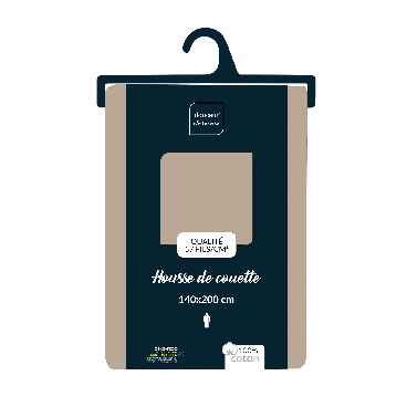 Housse de couette unie 140x200 cm - Coton