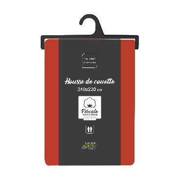 Housse de couette unie 220x240 cm - Percale