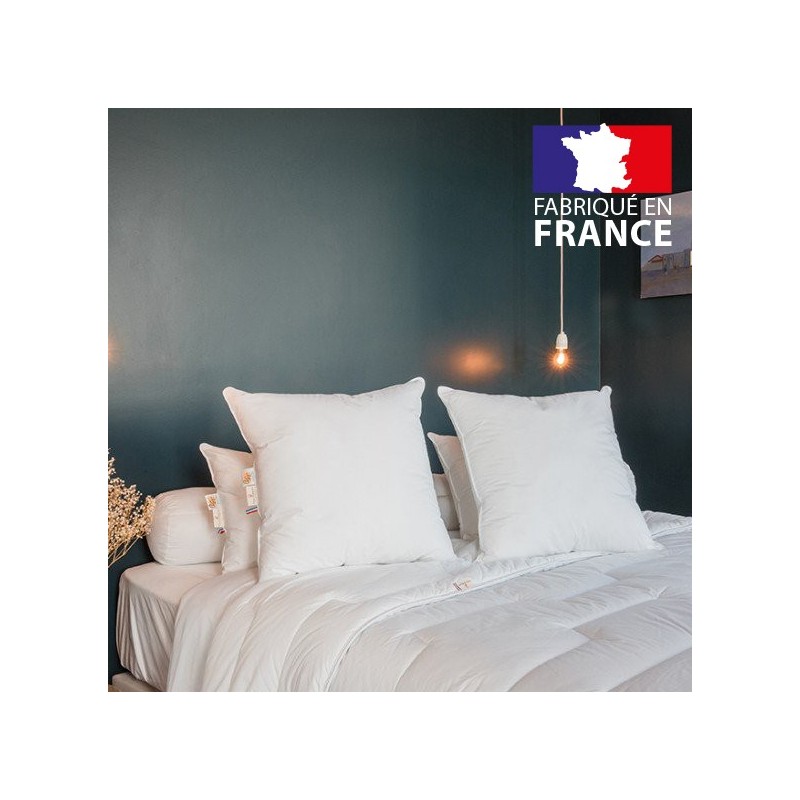 Oreiller moelleux qualigel - 60x60 cm - Made in France